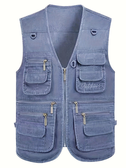Men's Outdoor Vest with Many Pockets – Fishing & Photography Vest, Casual Utility Vest, Regular Fit