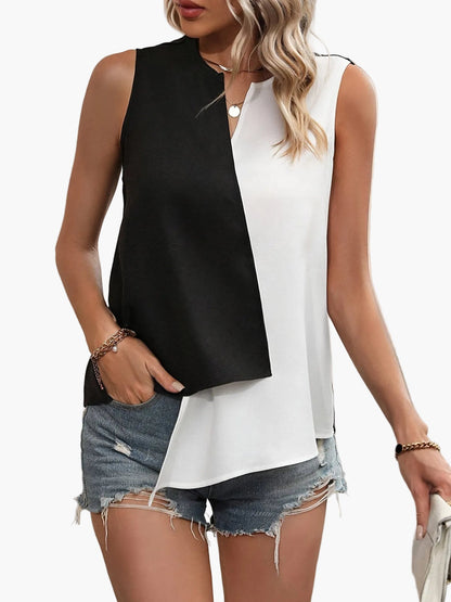 Damen Asymmetrisches Ärmelloses Top – Eleganter Sommer-Look für Freizeit und Alltag