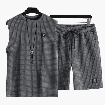 Men's Casual Tank Top Set with Shorts – Fashionable Sleeveless Outfit for Summer & Sports