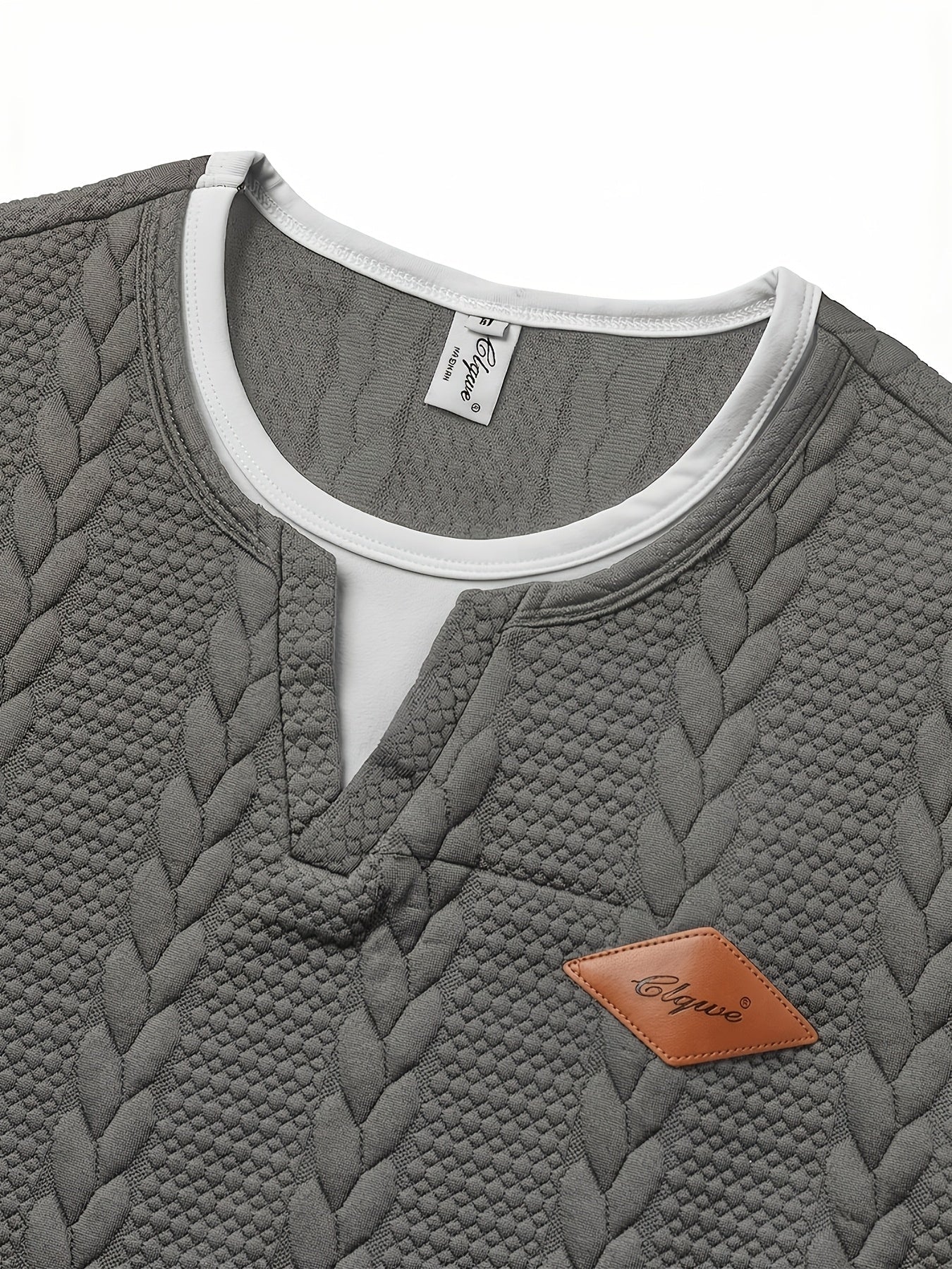Men's Short-Sleeve Knit T-Shirt with Cable Pattern – Fashionable Casual Shirt for Summer & Everyday Wear