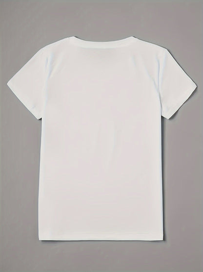 Women's T-Shirt with Heart Pattern – Trendy Casual Shirt for Summer and Everyday Wear