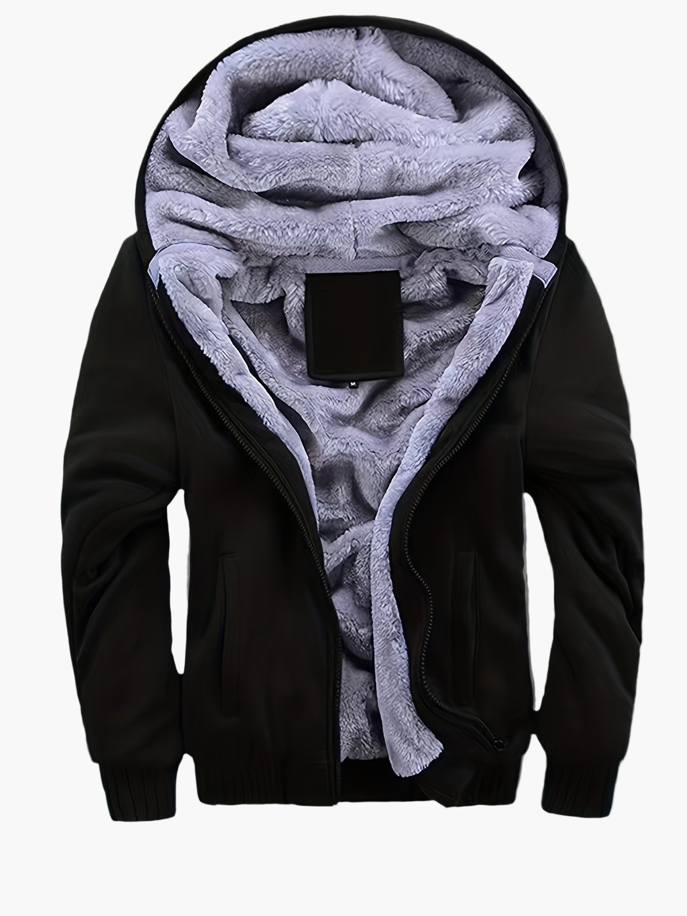 Men's Winter Hoodie Jacket with Fleece Lining – Casual Style for Cold Days