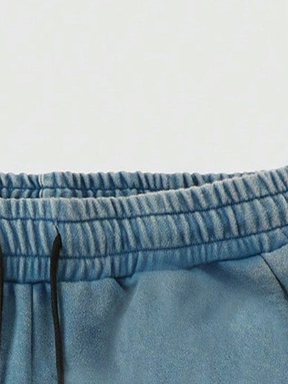 Herren Streetwear Shorts mit „Hustle“-Print – Lässige Urban Style Shorts für Alltag und Freizeit