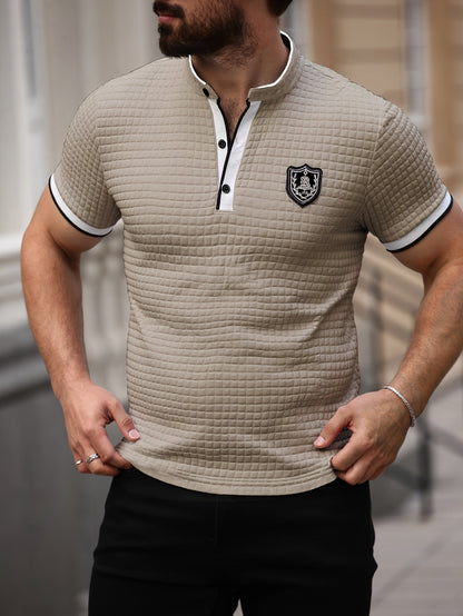 Men's Polo Shirt Modern Casual with Stand-up Collar and Button Placket – Stylish Casual Shirt