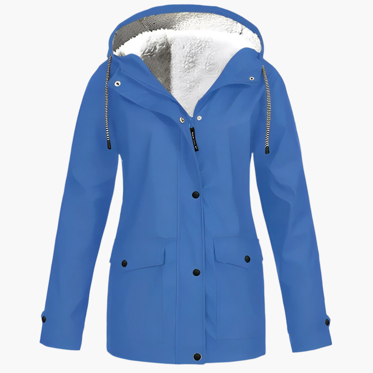 Women's Winter Rain Jacket with Fleece Lining – Waterproof Outdoor Jacket for Cold Days