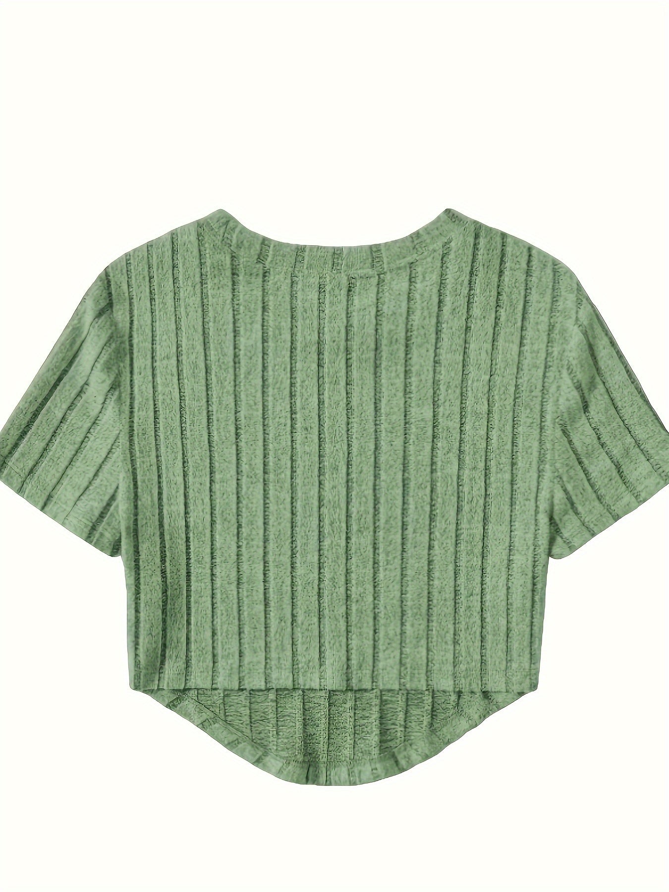 Women's Short-Sleeve Crop Top in Casual Style with Crew Neck – Perfect for Everyday and Leisure