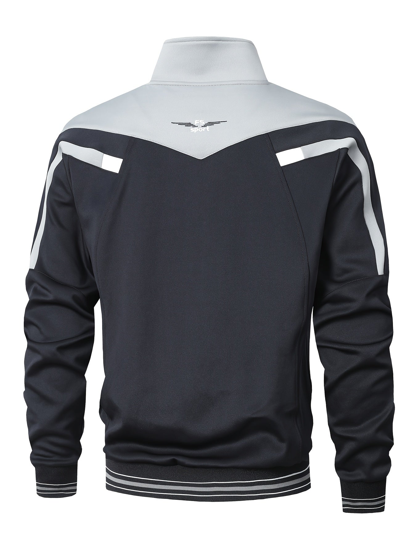 Men’s two-piece tracksuit with stand-up collar jacket and pants