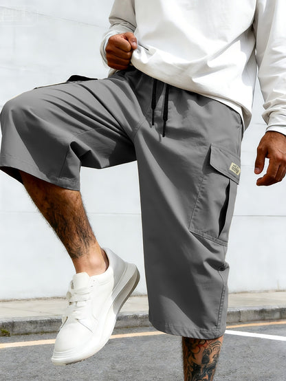 Herren Cargo Shorts Freizeit Knie-Länge mit Taschen – Lässige Streetwear für Alltag und Sport