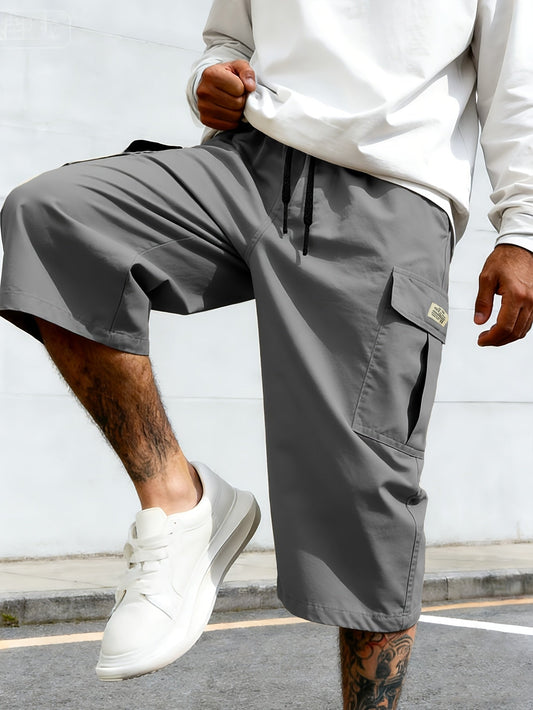 Men's Cargo Shorts Casual Knee-Length with Pockets – Casual Streetwear for Everyday and Sports