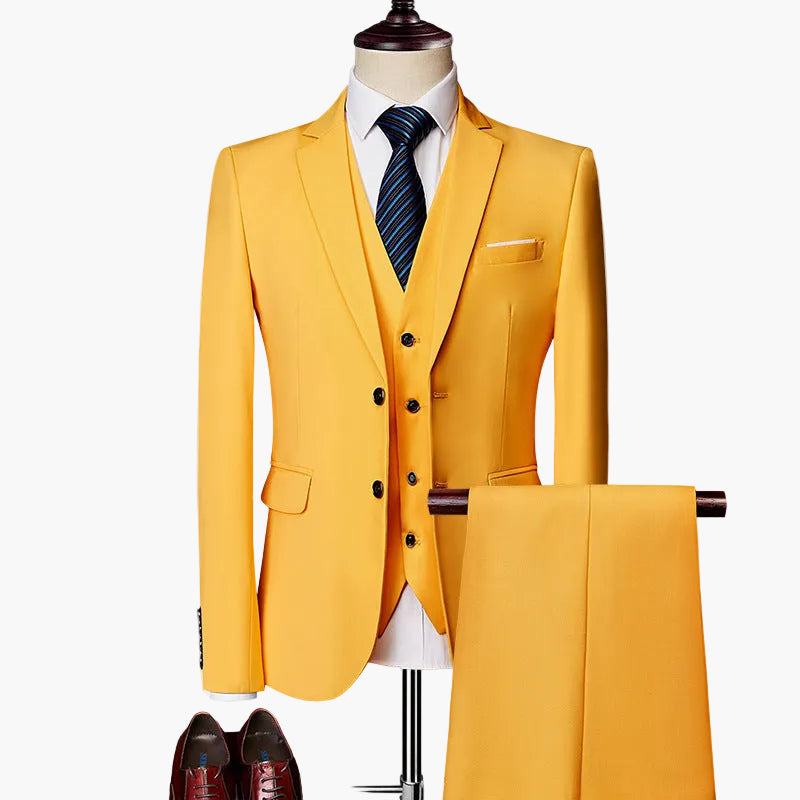 Men's 3-piece Suit Set – Modern Slim Fit for Wedding & Business