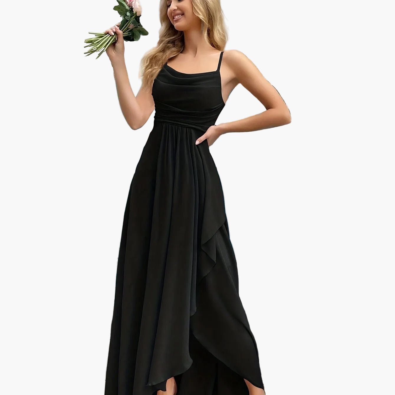 Women's Elegant Fit & Flare Evening Dress for Festive Occasions