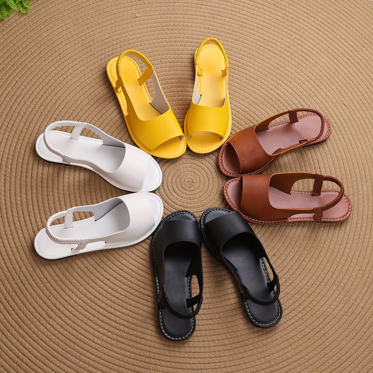 Women's Braided Sling Sandals – Comfortable Summer Shoes for Leisure & Everyday Wear