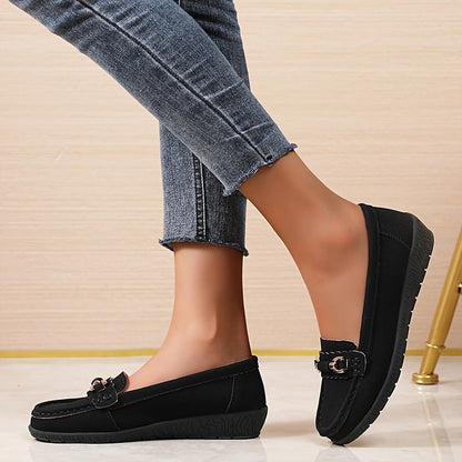 Women's Slip-On Moccasins Comfortable Casual Elegant Loafer Shoes