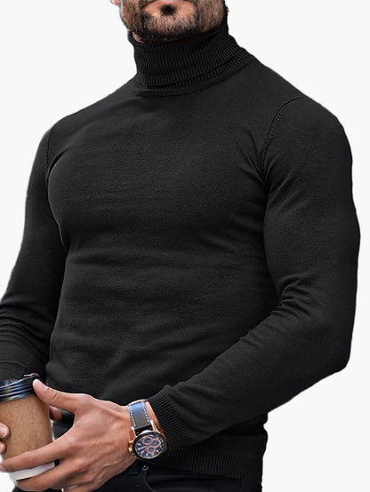 Herren Rollkragenpullover – Modischer, figurbetonter Strickpullover für Freizeit und Alltag