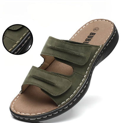 Men's Comfort Sandals with Double Straps – Casual Slides for Everyday & Vacation