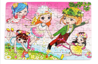 Children's Wooden Puzzle Set – Colorful Educational Toys in Storage Metal Box, from 3 Years, Unisex