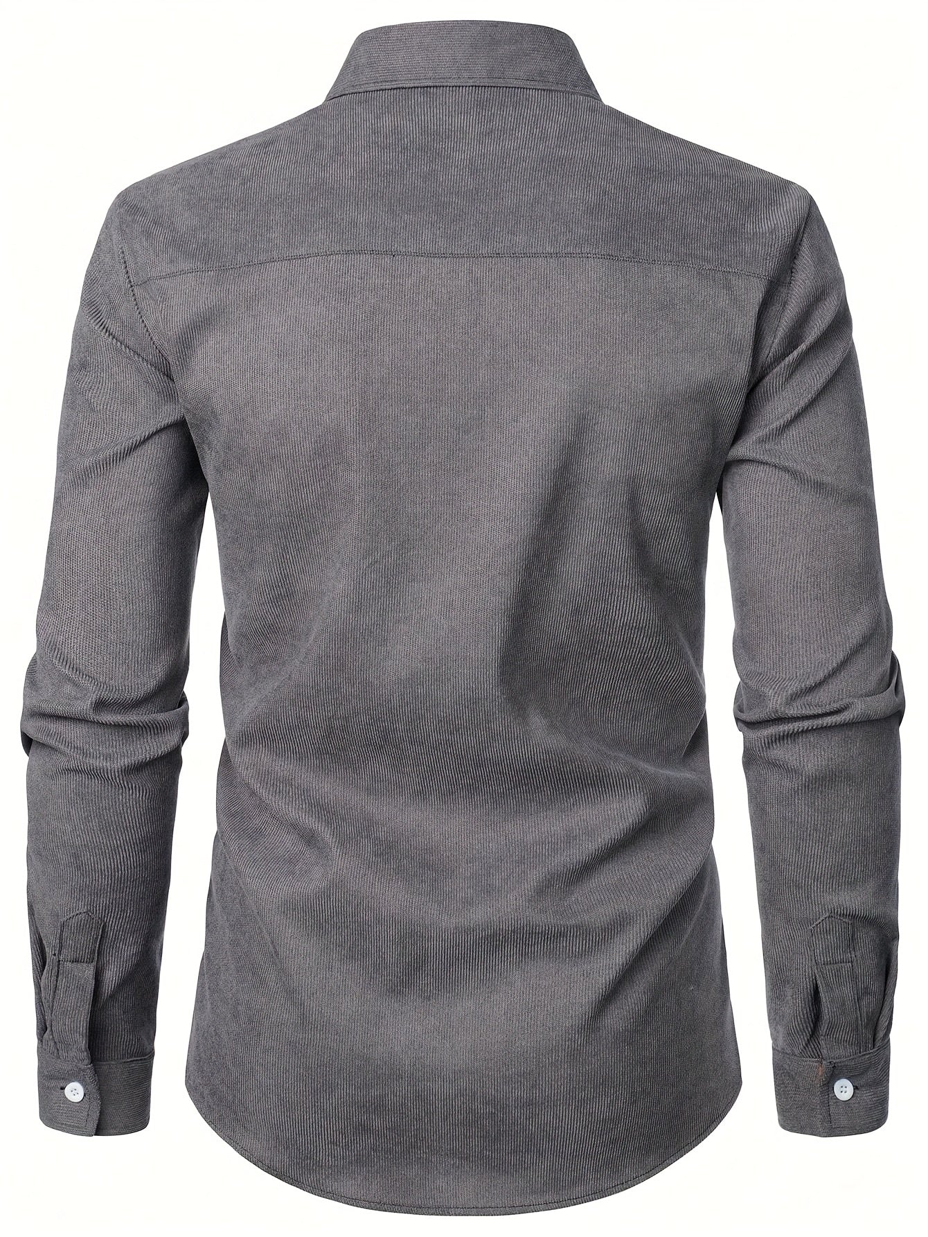 Men's Modern Fit Casual Shirt with Check Details – Stylish Long-Sleeve Shirt for Everyday and Office Wear