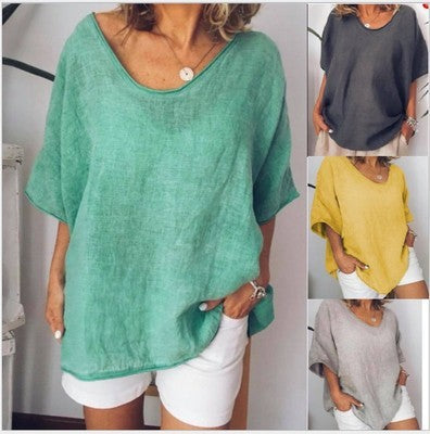 Women's summer blouse loose casual top leisure