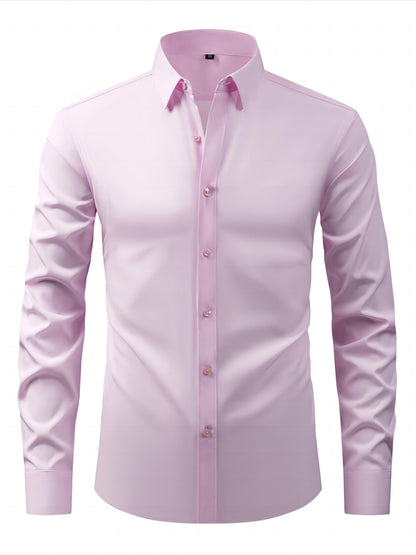 Men's Business-Casual Shirt Slim Fit Long Sleeve Modern Style