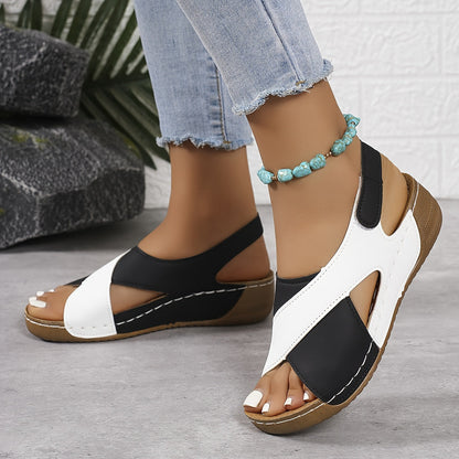 Women's Comfortable Sandals with Wedge Sole for Leisure and Summer