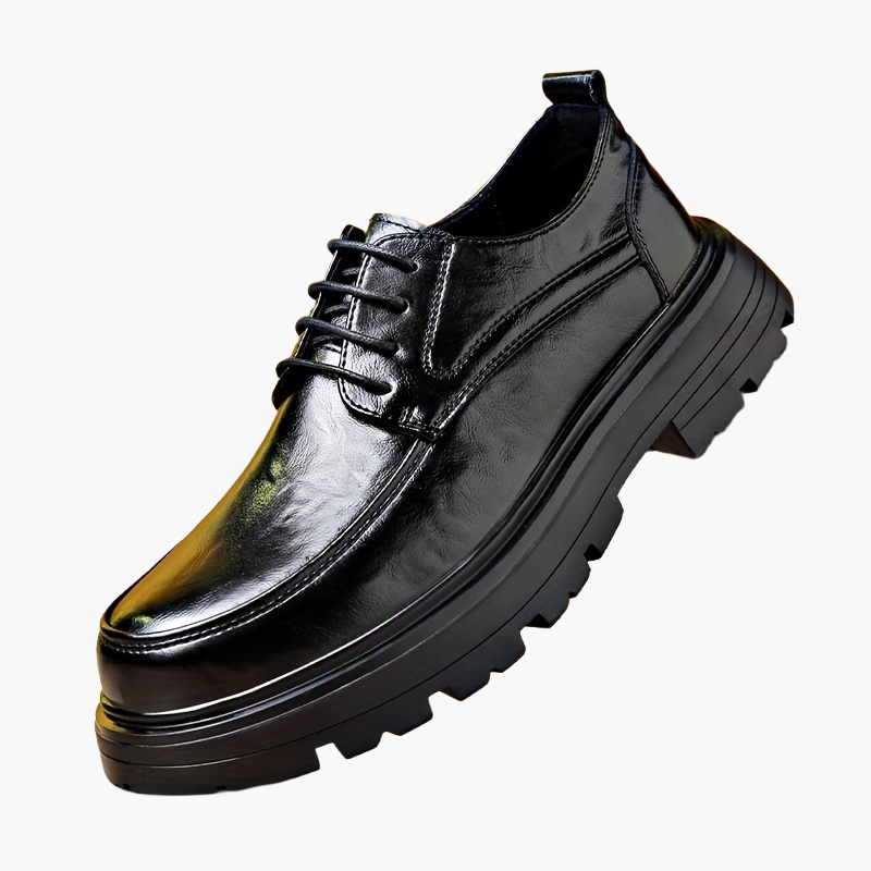 Men's Vintage Lace-Up Shoes for Everyday & Leisure – Fashionable Oxfords with Round Toe