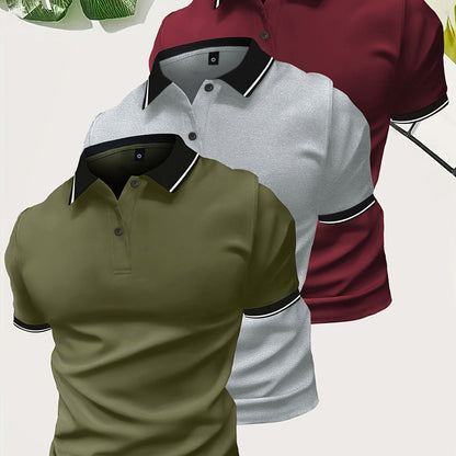 Men's Modern Casual Polo Shirt for Everyday and Leisure