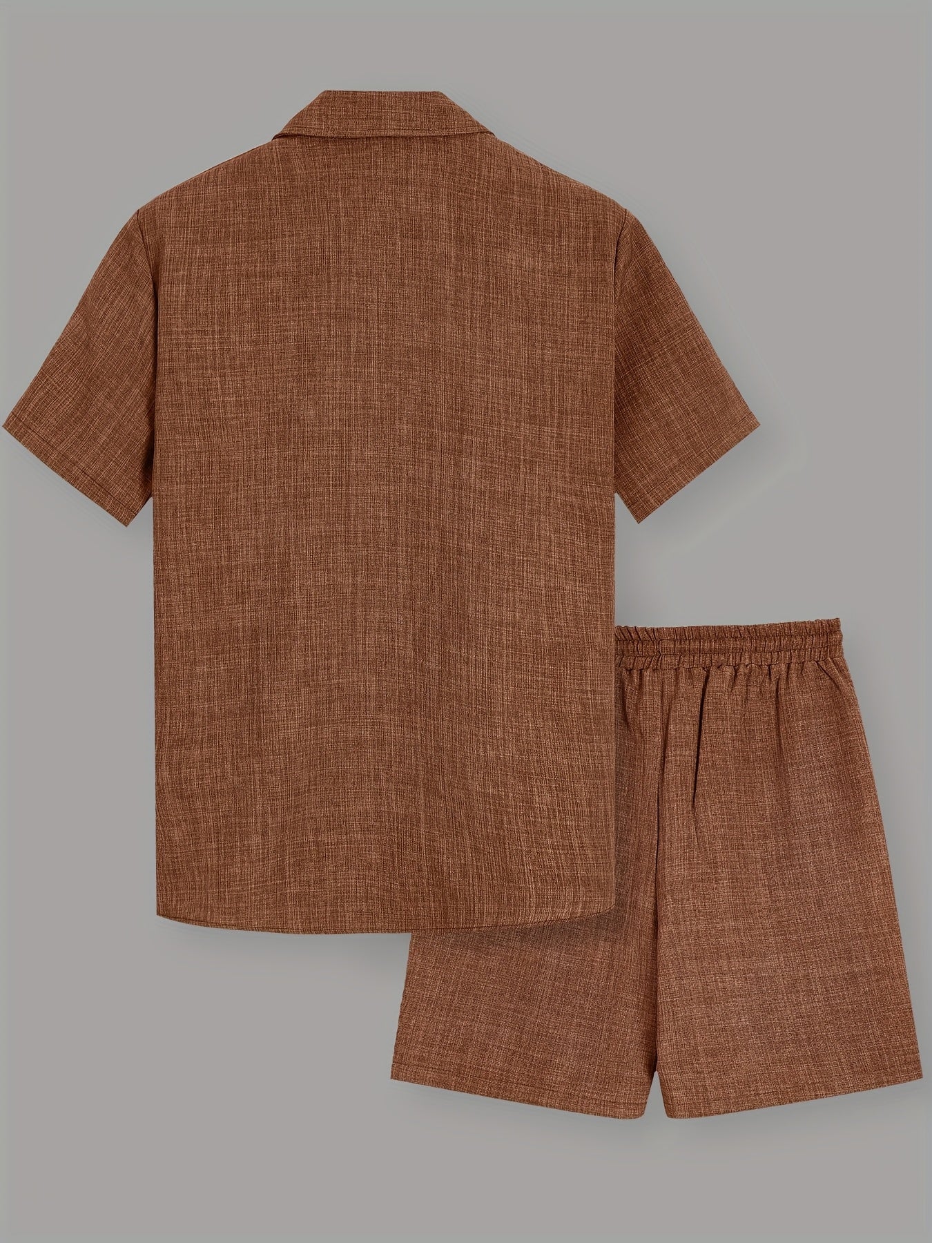 Men's Summer Casual Short Sleeve Set – Casual Shirt with Shorts and T-Shirt, Ideal for Vacation & Everyday Wear