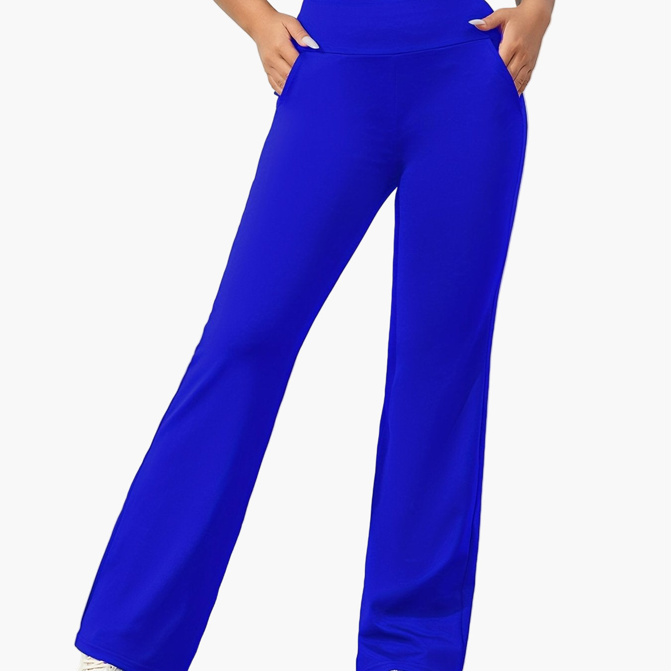 Women's Yoga Flared Pants – Comfortable Casual Pants with Pockets for Sports & Everyday Use