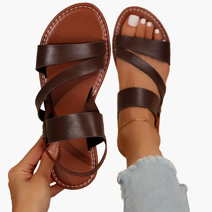Women's Summer Shoes Casual Flat Sandals with Cross Straps