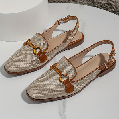 Women's Slingback Loafer with Buckle for Casual and Everyday Wear