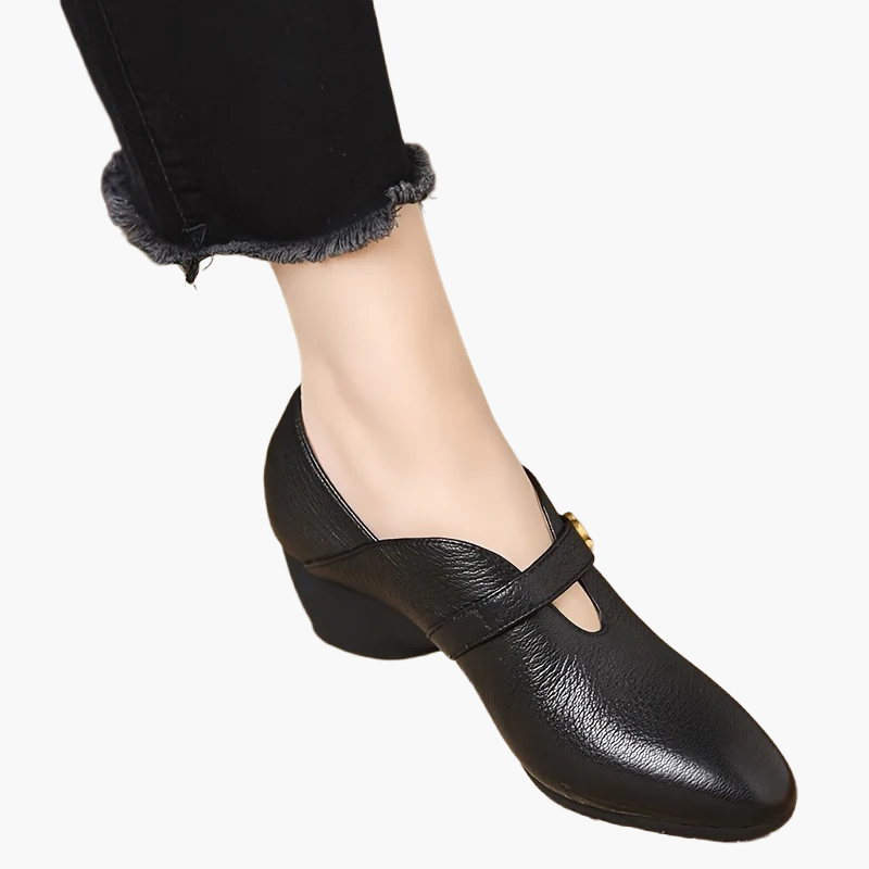 Damen Vintage Mary Jane Schuhe mit Blockabsatz und Blumendetail – Elegante Alltagsschuhe