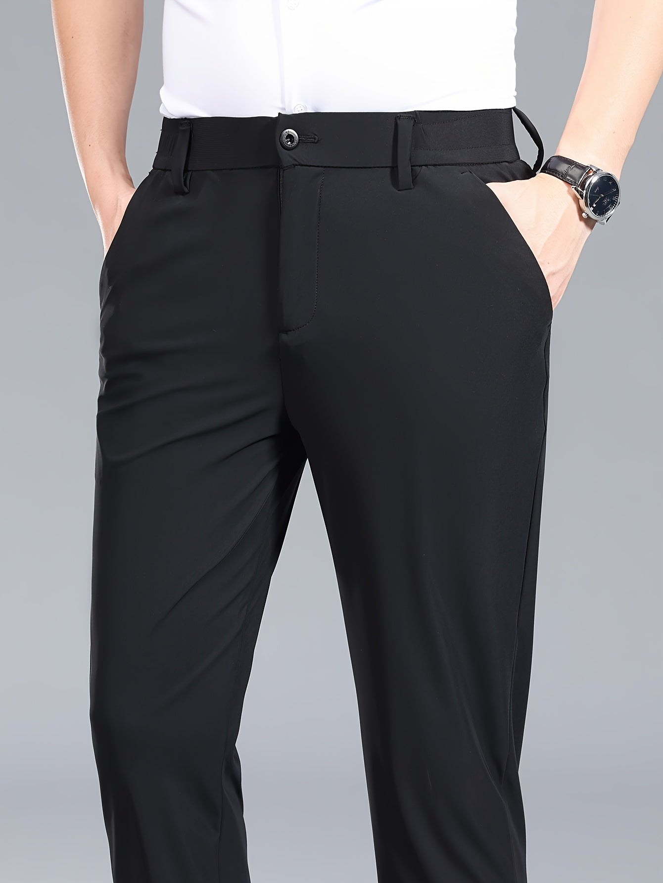 Men's Business Stretch Pants – Elegant, Comfortable Suit Pants for Office & Everyday Wear