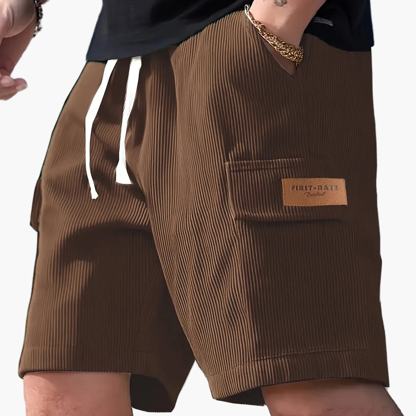 Men's Casual Shorts with Drawstring and Side Pocket – Modern Summer Bermudas for Everyday and Vacation