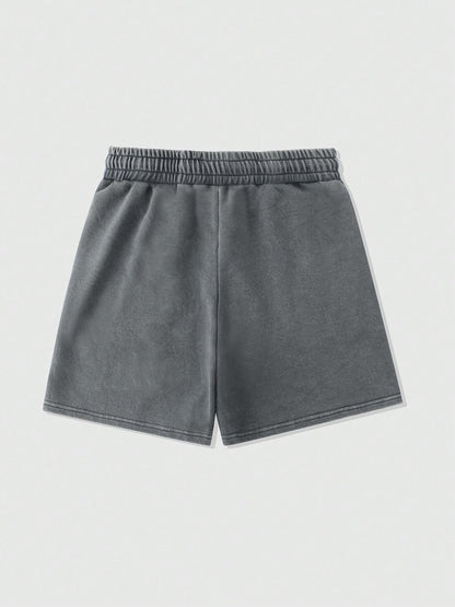 Herren Streetwear Shorts mit „Hustle“-Print – Lässige Urban Style Shorts für Alltag und Freizeit