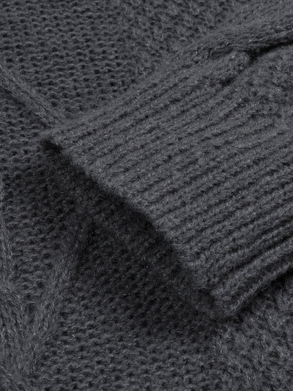 Herren Strickpullover im Casual Stil mit Zopfmuster – Perfekt für Herbst und Winter