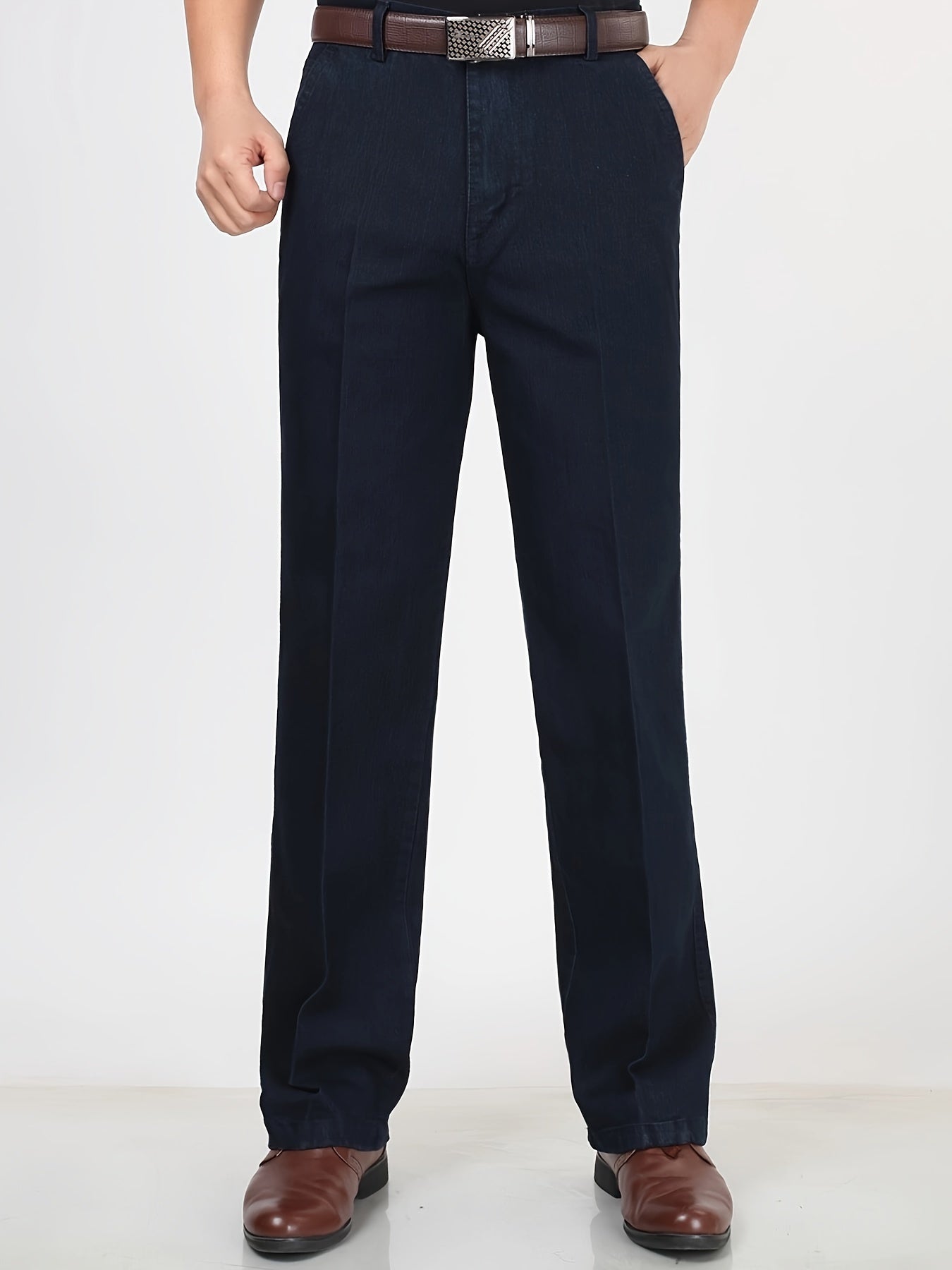 Men's Straight Cut Casual Pants – Classic & Versatile for Everyday and Business