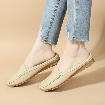 Damen Mokassins Preppy Stil Penny-Loafer Bequem Alltagsschuhe