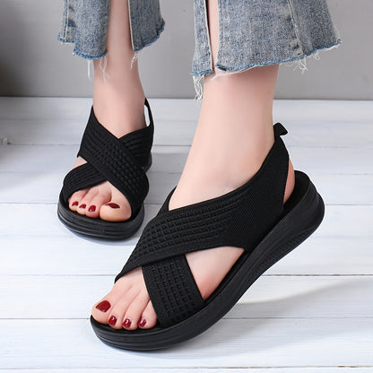 Damen Slingback Sandalen mit Kreuzriemen – Bequeme Alltagssandalen für Freizeit und Stadt