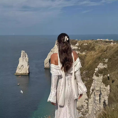 Shannon – Off-Shoulder Dress with Bell Sleeves