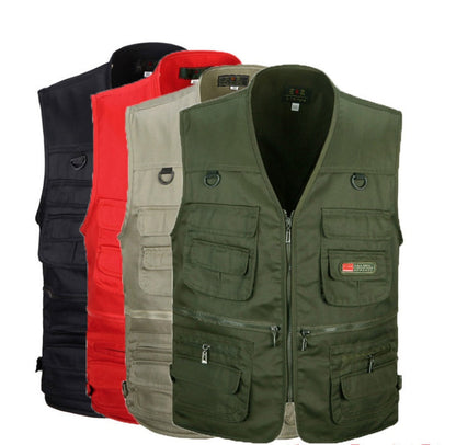 Men's Outdoor Utility Vest for Fishing, Photography, and Leisure – Multifunctional with Many Pockets