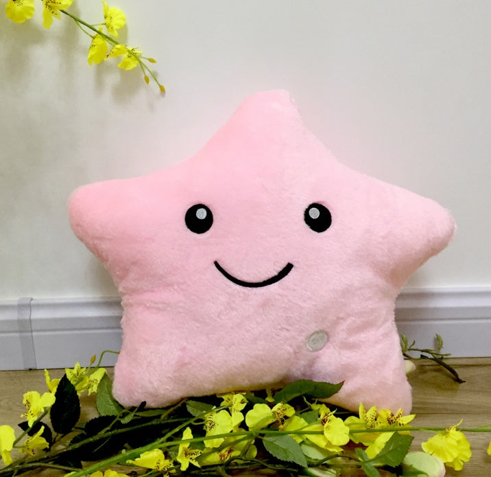 Glowing Plush Star Pillow – Children & Adults, Decorative Night Light, Gift Idea
