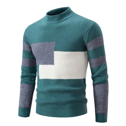 Chris – Colorblock Turtleneck Sweater for Men