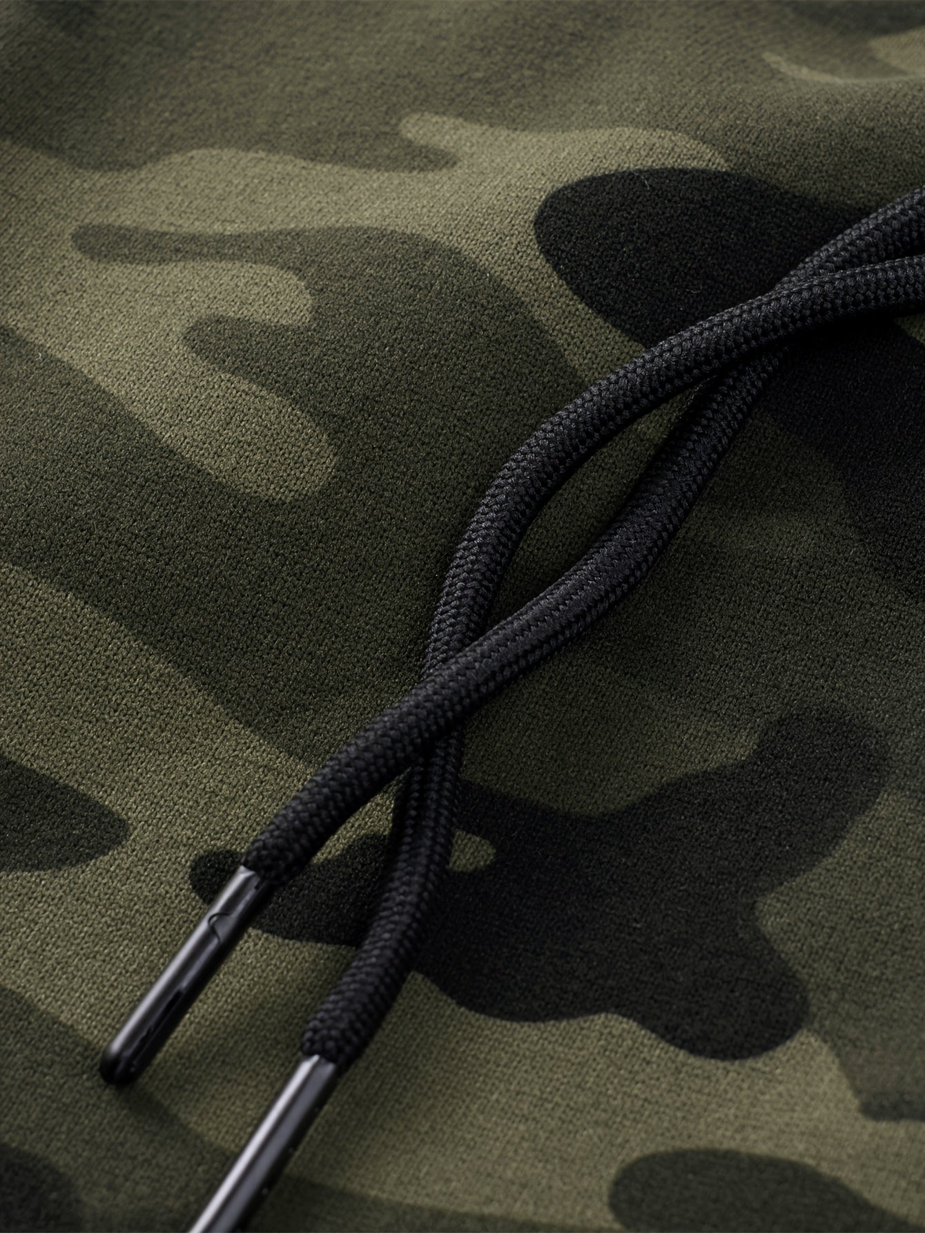 Men's camouflage tracksuit set, hooded jacket & pants, khaki green