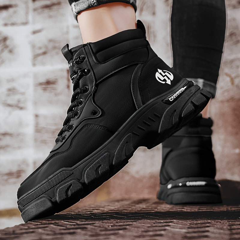 Men's boots, high-top ankle boots, lace-up shoes, lug sole
