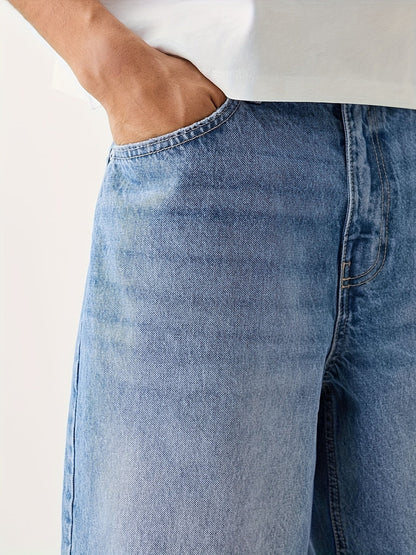 Men's Relaxed Fit Denim Bermuda Shorts – Casual Jeans Shorts in Urban Style