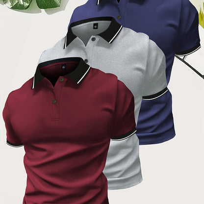 Men's Modern Casual Polo Shirt for Everyday and Leisure