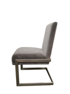 Eetkamerstoel roestvrij staal Coral grijs, hoogte 89 cm, set van 2 voor kleine eetkamer