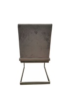 Eetkamerstoel roestvrij staal Coral grijs, hoogte 89 cm, set van 2 voor kleine eetkamer