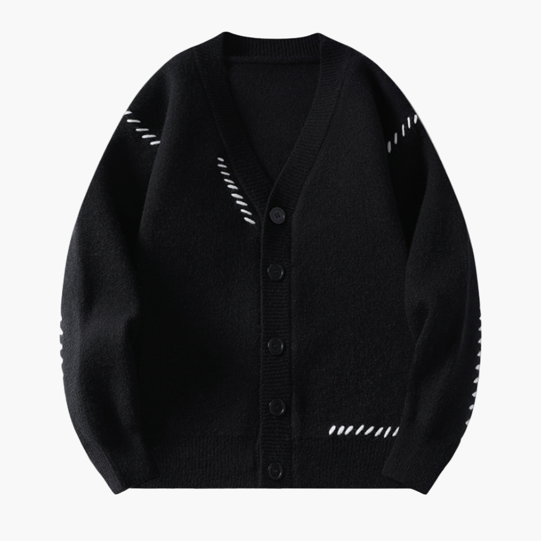 Men's knit cardigan with button placket and modern design – Comfortable casual and office look