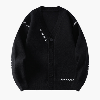 Men's knit cardigan with button placket and modern design – Comfortable casual and office look